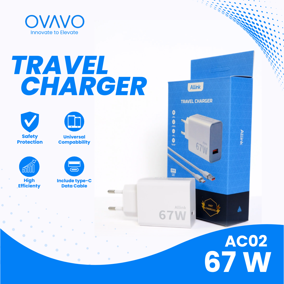 Allink Travel Charger AC02 67W