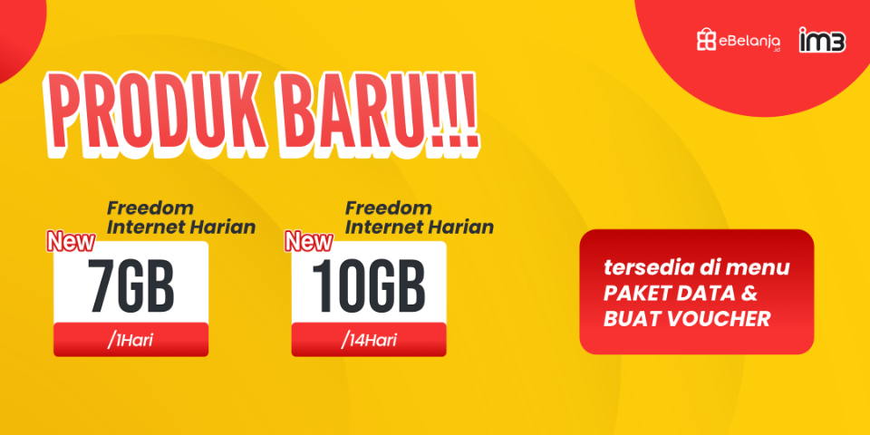 Image of Baru! Paket Freedom Internet Harian IM3