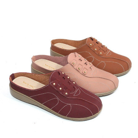 Sendal Wanita Slip Mules Original Mulan Selop Kulit